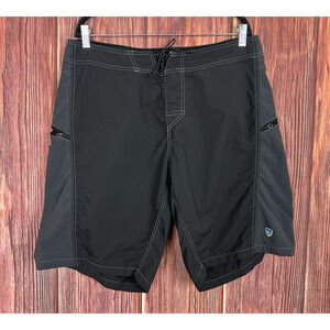 Kuhl Mutiny River Shorts Mens 36 Black Outdoors Swimming Gorpcore Fishing Nylon